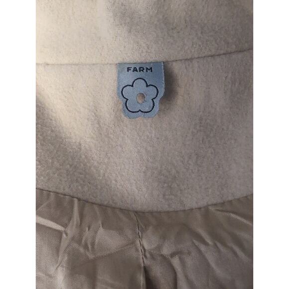 Farm Rio Brazil exclusive basic minimalist ivory cream zipper coat S - Picture 7 of 11